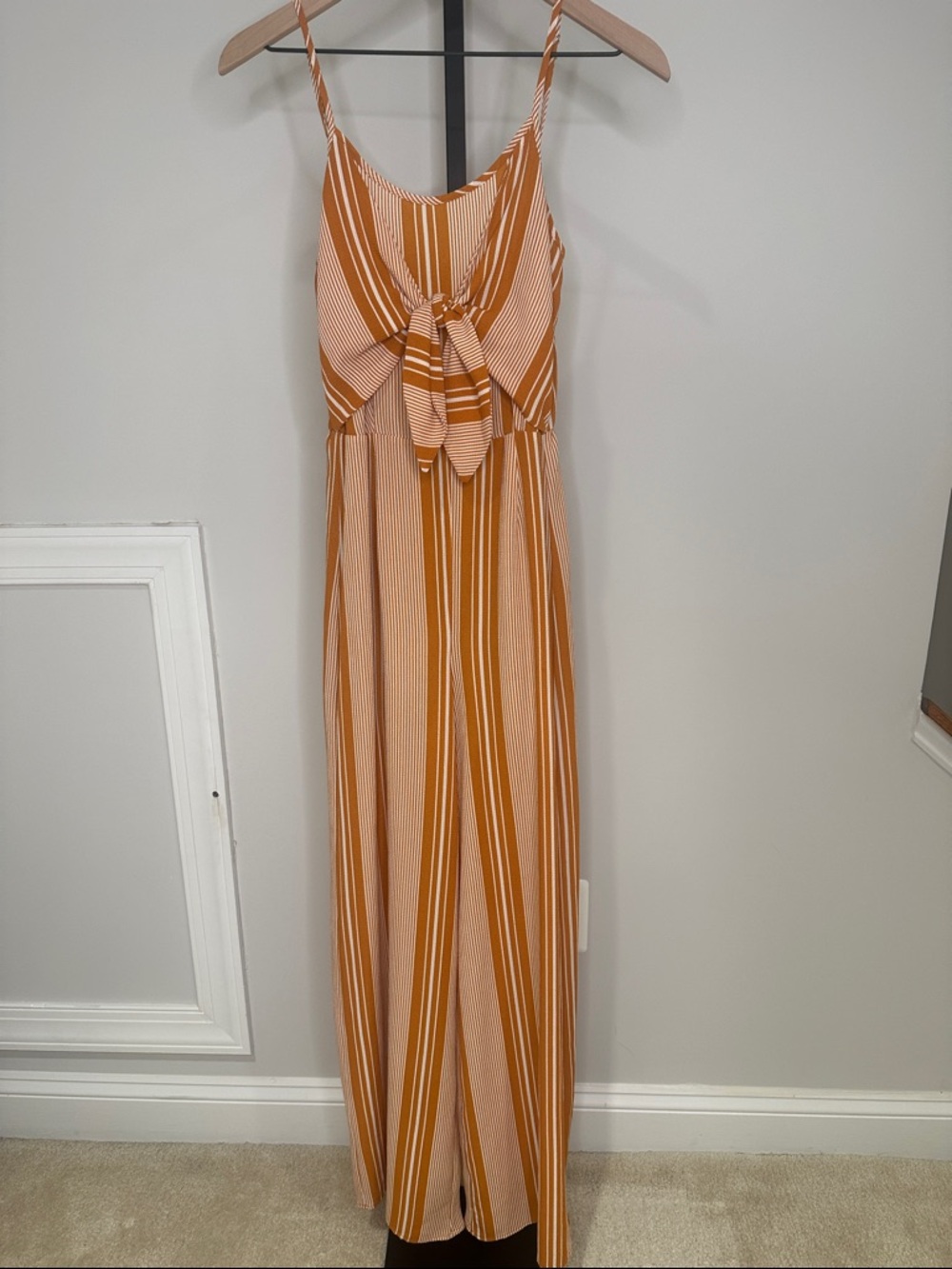 SOUTH MOON UNDER Striped Tie-Front Romper